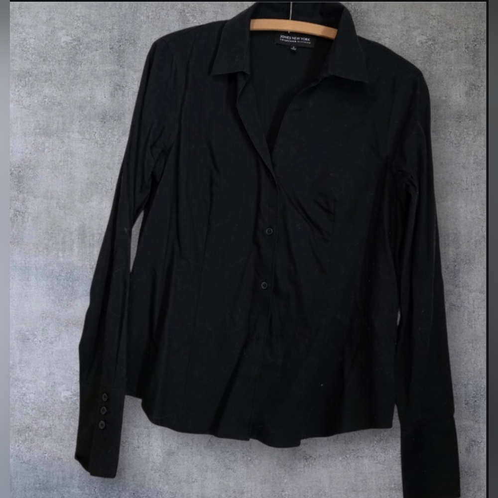 ◼️ Jones New York Black Collection Platinum Shirt Sz S
